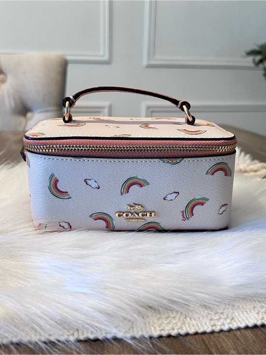 Coach Handbags - Coach All Over Rainbow Jewelry/Vanity Case